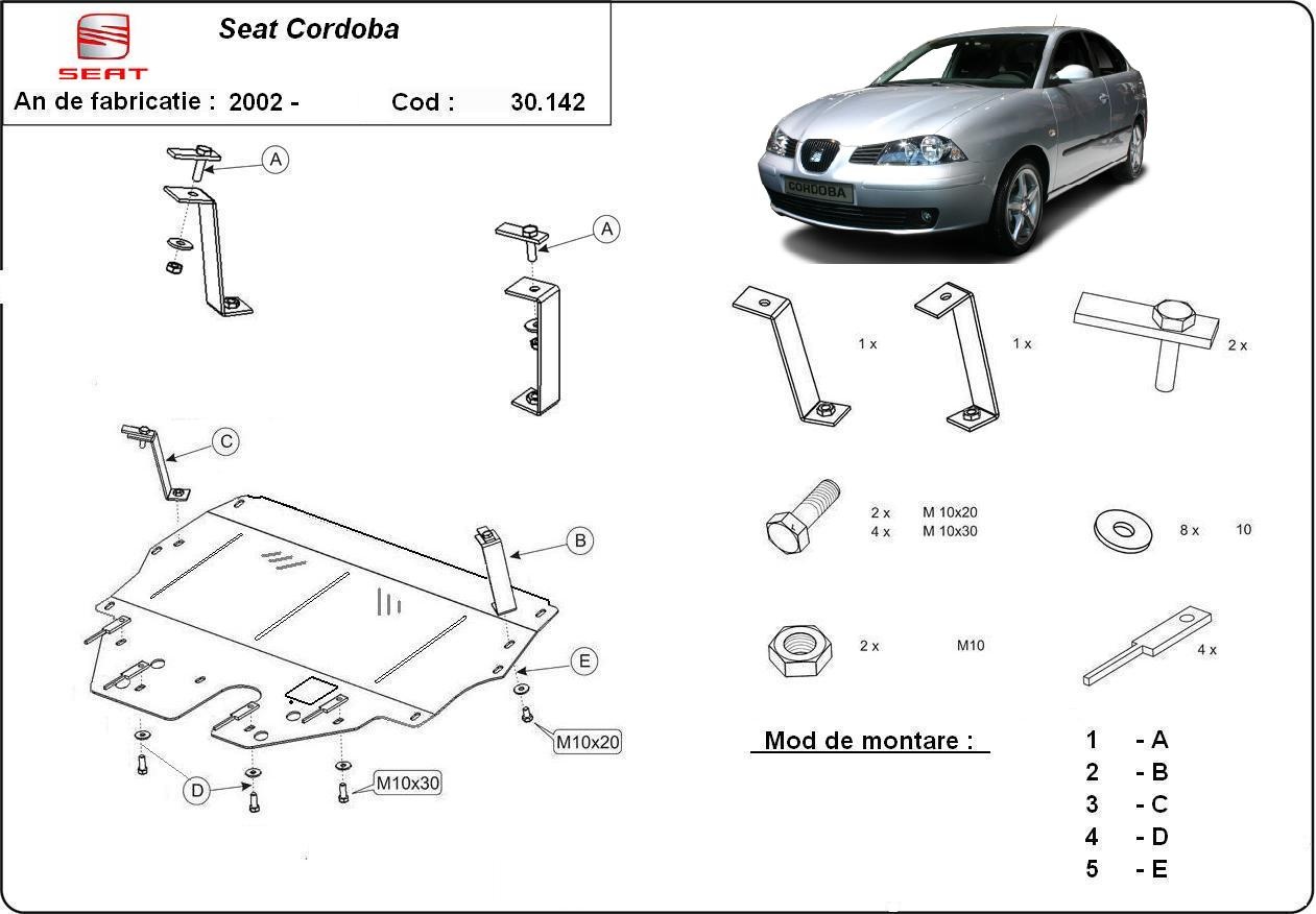 Scut motor Seat Cordoba II motor 1.4 si 1.6 an 2002